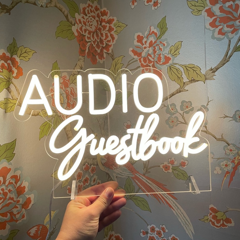 Audio Guestbook Neon Sign
